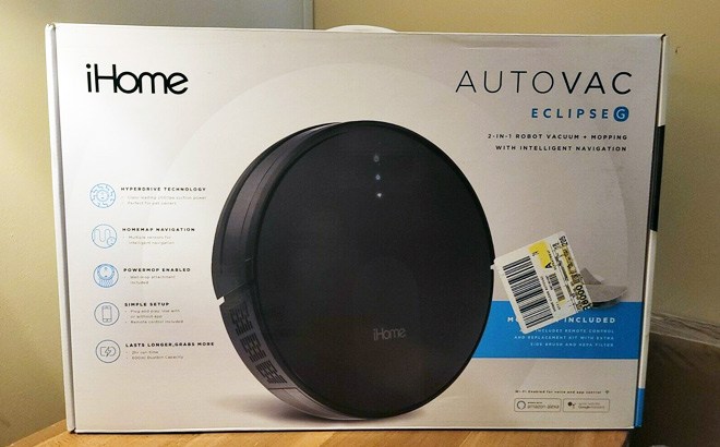 iHome 2-in-1 Robot Vacuum & Mop $99