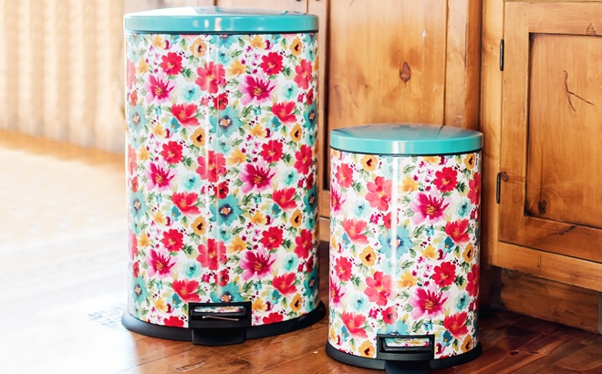 Pioneer Woman 2-Pack Trash Can $28