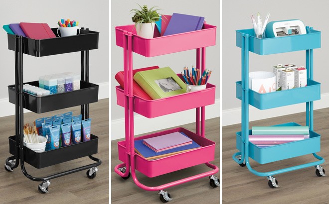 3-Tier Rolling Cart $24.99