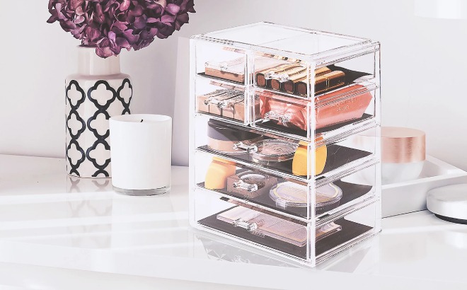 7-Drawer Makeup Organizer $18!