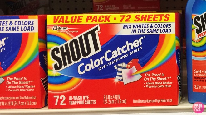 Shout Color Catcher Sheets 72-Count $7 Shipped