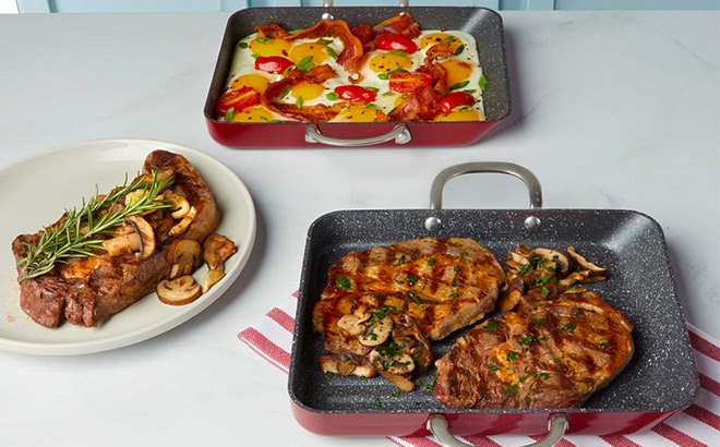 Curtis Stone Grill & Griddle Slide-Out Pans $14.99