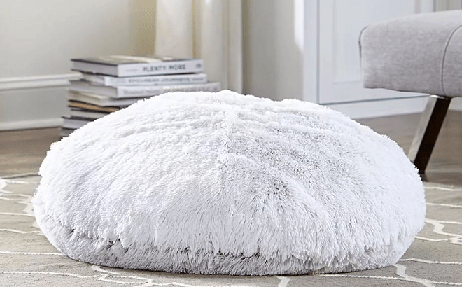 Faux Fur Floor Cushion $43 Shipped