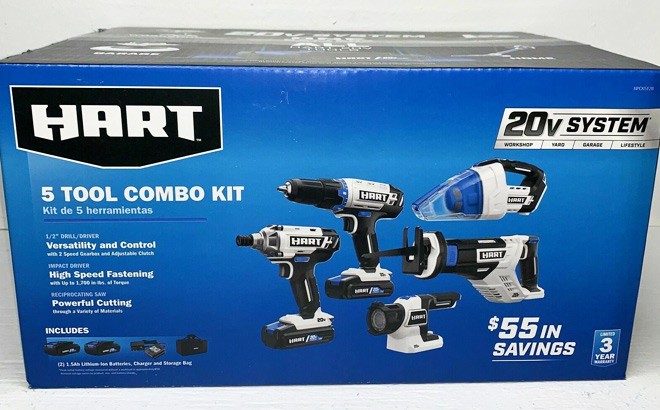 HART 5-Tool Combo Kit $79 Shipped