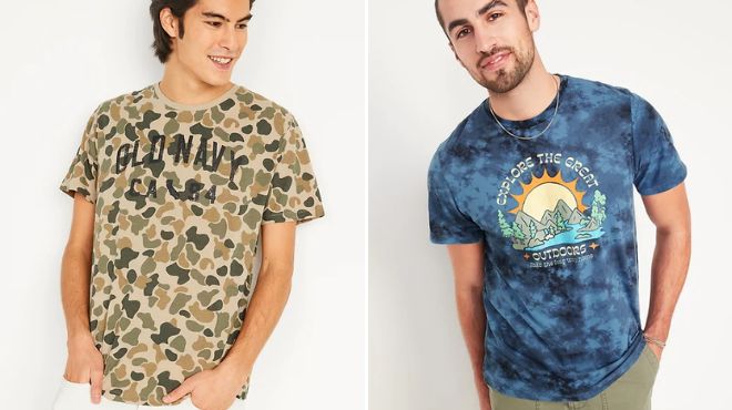 Old Navy Graphic & Solid Tees from $6 (Regularly $13+)