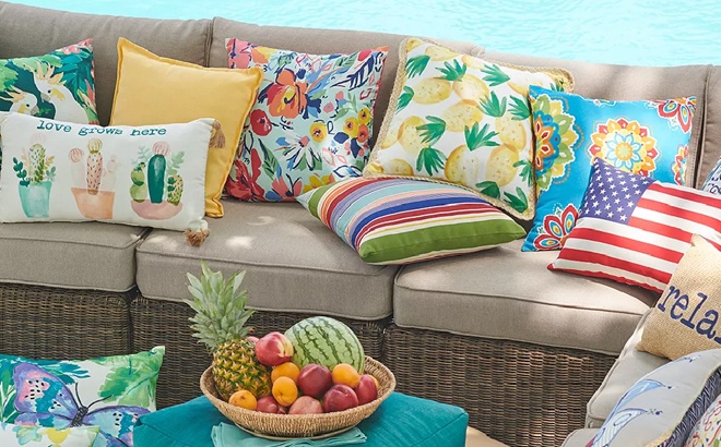 Outdoor Throw Pillows $7