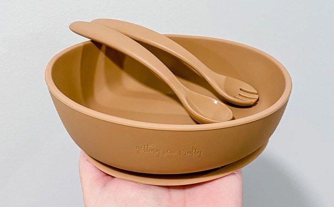 Silicone Bowl & Utensil Set $14.99 Shipped