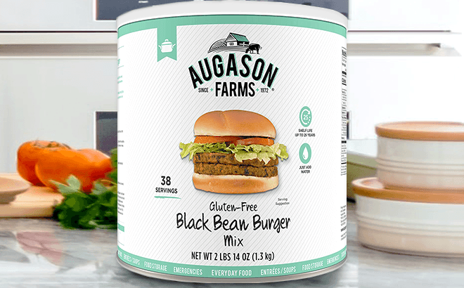 Augason Farms 2-Pound Black Bean Burger Mix $10