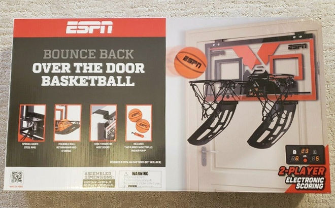 ESPN 2-Player 23 inch Foldable Bounce Back Over the Door