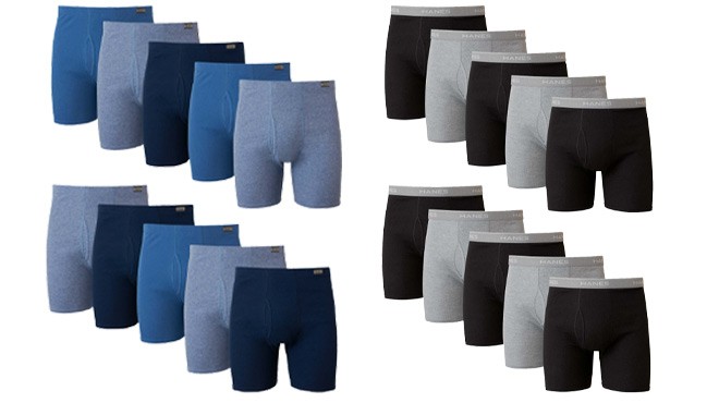 Hanes Men's Assorted Boxer Briefs 10 Pack