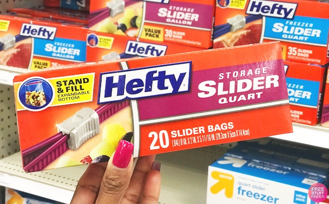 Hefty Storage Slider Bags 40-Count $2.93