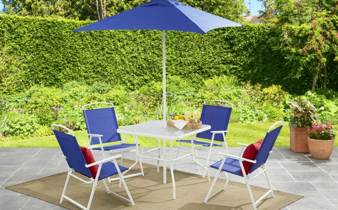 Mainstays 6 Piece Outdoor Patio Dining Set