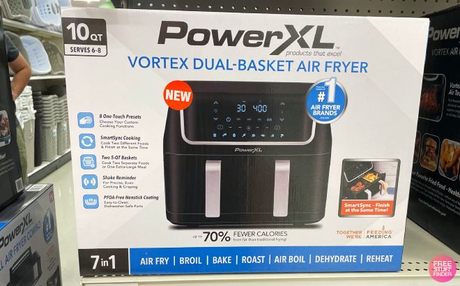 PowerXL 10-Quart Dual Basket Air Fryer $69