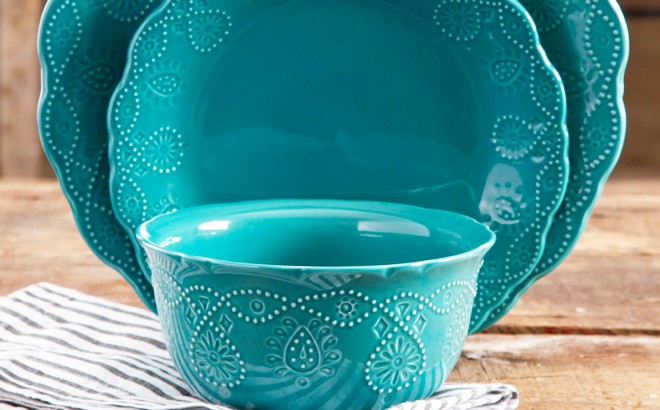 Pioneer Woman 12-Piece Dinnerware Set $29