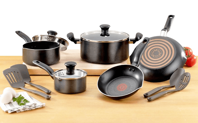 T-Fal 12-Piece Cookware Set $49 Shipped