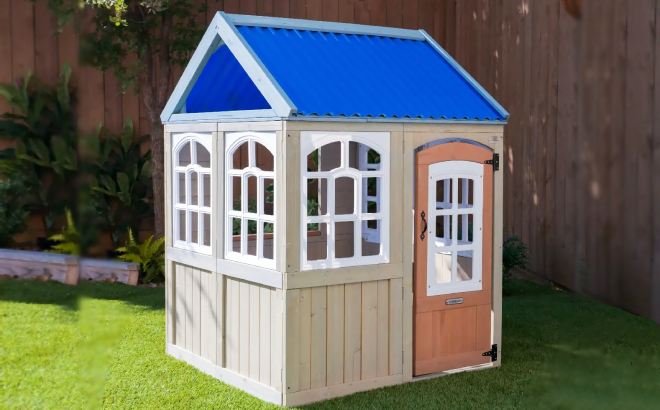 KidKraft Outdoor Playhouse 79 Shipped Free Stuff Finder   KidKraft Wooden Playhouse 