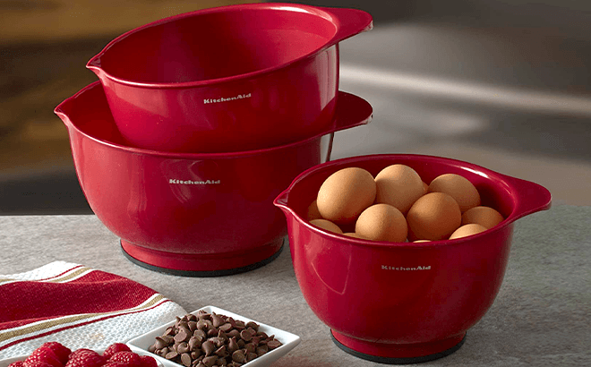 KitchenAid 3-Piece Classic Mixing Bowls $16