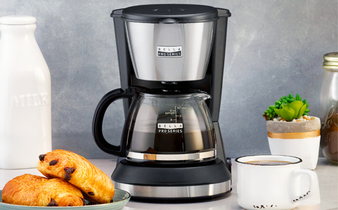 Bella Pro Series 5 Cup Coffee Maker on a Kitchen Countertop