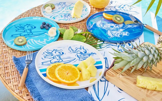 Disney Stitch Melamine Plate Set $16.78