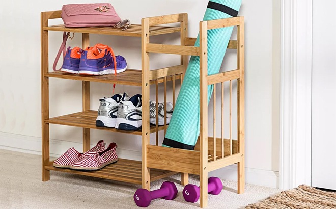 Bamboo Entryway Organizer $53 Shipped