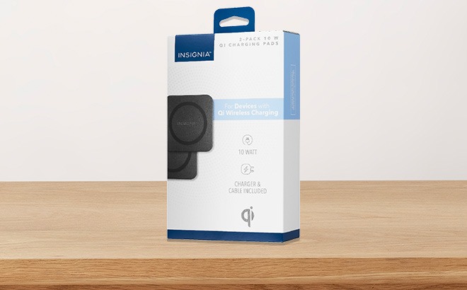 Insignia 2-Pack Wireless Charging Pad $6