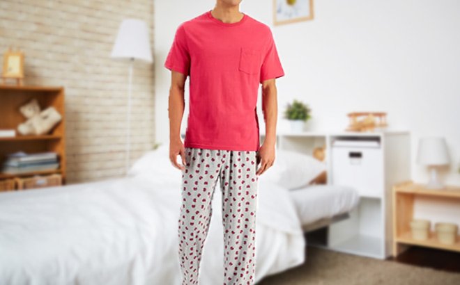 Men's Pajama 2-Piece Set $10