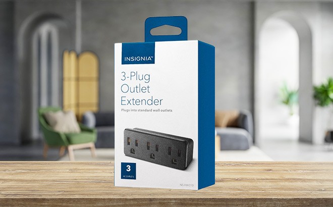 Insignia 3-Plug Outlet Extender $4.99