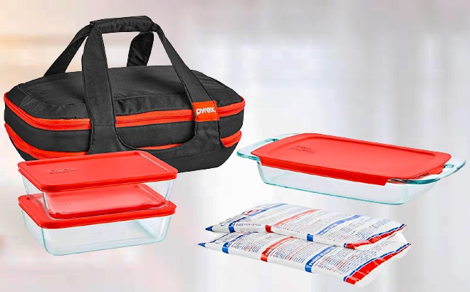 Pyrex 9-Piece Portable Containers $44 Shipped