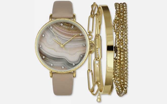 Women’s Watch & Bracelet Set $23