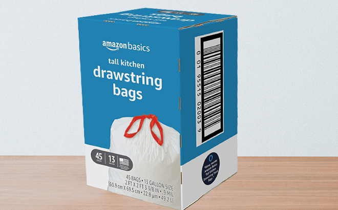 Amazon Basics Kitchen 45-Count Trash Bags $7