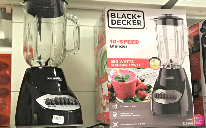 BLACK+DECKER Crush Master Blender, 10-Speeds with Stainless Steel