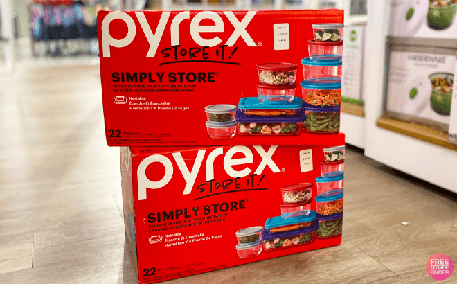 Pyrex 22-Piece Food Storage Set $25 Each + $10 Kohl's Cash