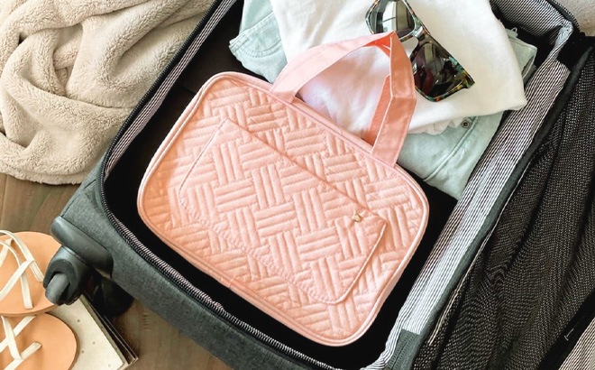 Quilted Travel Makeup Bag $19.99