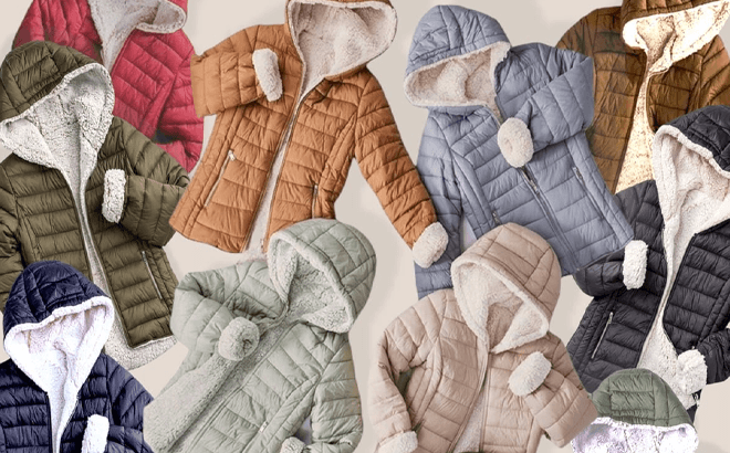 Reversible Hooded Puffer Jackets $34