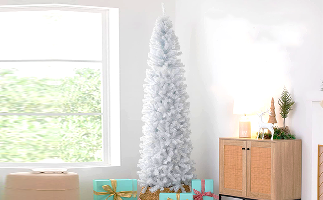 6-Foot White Christmas Tree $59 Shipped