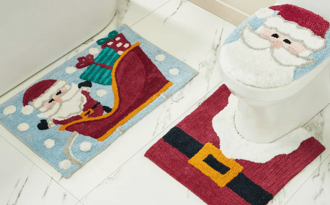 Christmas Bath Rug 3-Piece Set $9.97