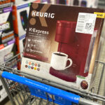 Keurig K Express Essentials Single Serve K Cup Pod Coffee Maker on a Cart