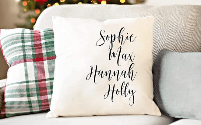 Personalized Pillow Covers $9.99 Shipped