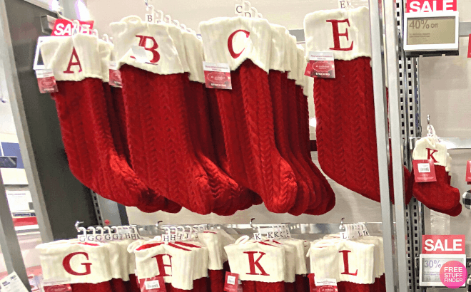 Monogram Christmas Stockings $4