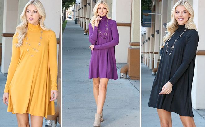 Soft Turtleneck Dress $14.99 Shipped