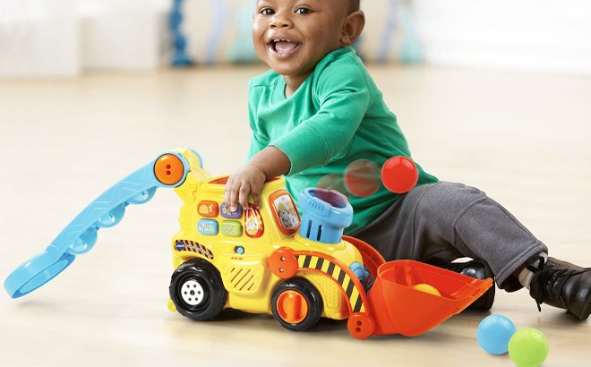 VTech Push & Pop Bulldozer $14