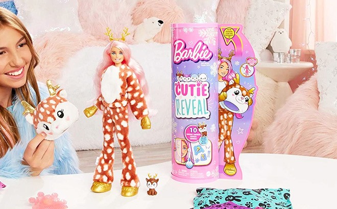 Barbie Doll Cutie Reveal Deer Plush $15 | Free Stuff Finder