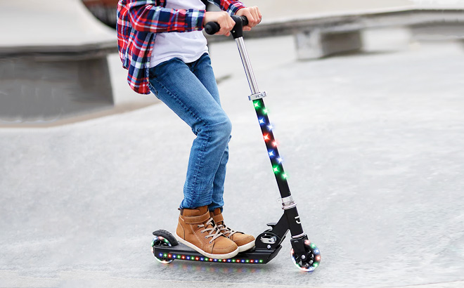 Kids Scooter with LED Lights $25 Shipped