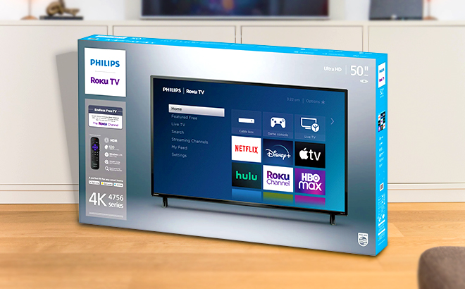 heilig strategie reparatie 50-Inch Philips 4K Roku TV $198 Shipped | Free Stuff Finder