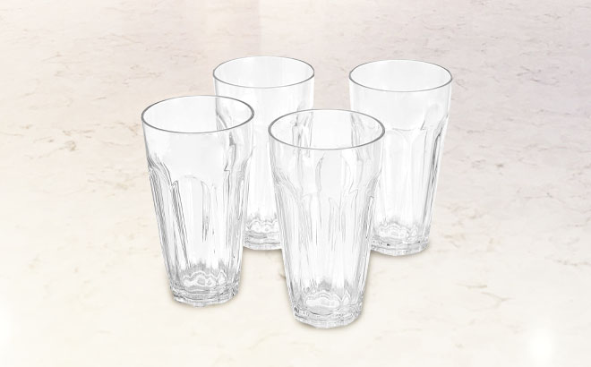 Amazon Basics Glass 4-Piece Set $5