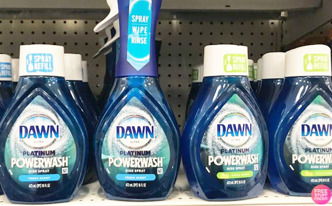 Dawn Ultra Platinum Powerwash Dish Spray Refill, Apple Scent, 16oz (2 Pack)