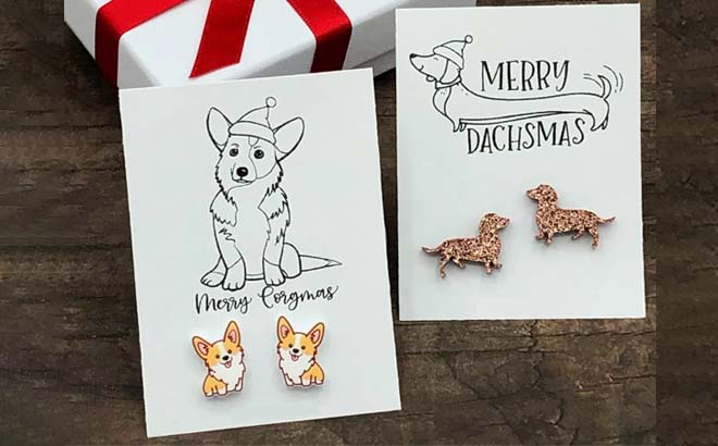 Dog Christmas Earrings $11.99 Shipped