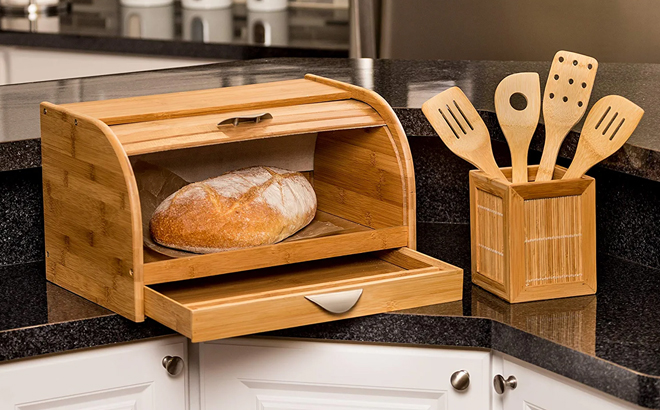 Honey-Can-Do Bamboo Bread Box $25 Shipped