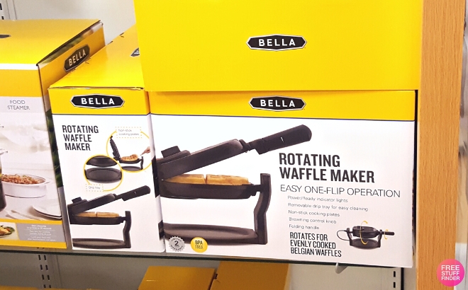 Bella - Pro Series 4-Slice Rotating Waffle Maker - Stainless Steel