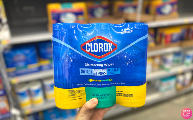 Clorox Disinfecting Wipes 3-Pack for $1 Each
